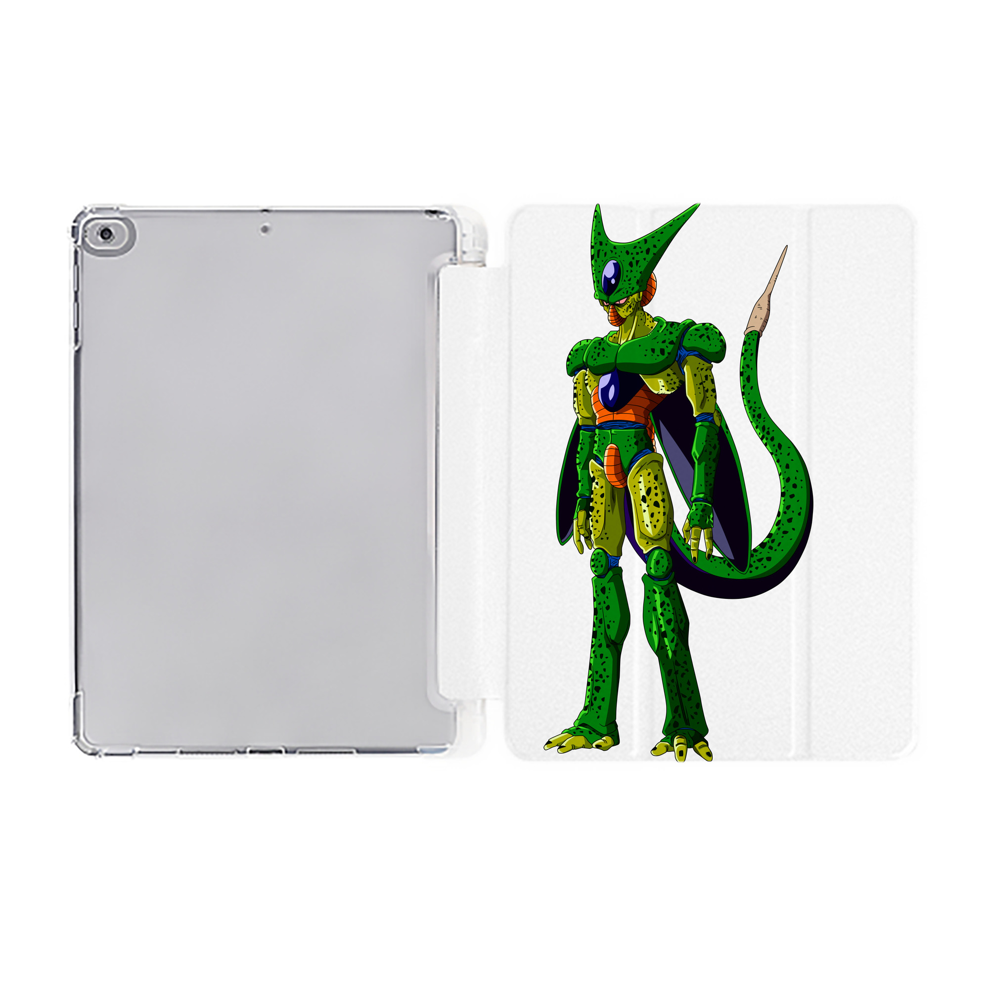 （画像用） ドラゴンボール セル DRAGON BALL Cell IPad ケース ペン収納付き 三つ折りスタンド PUレザー×シリコン 対応機種9.5/10.5/10.9インチ